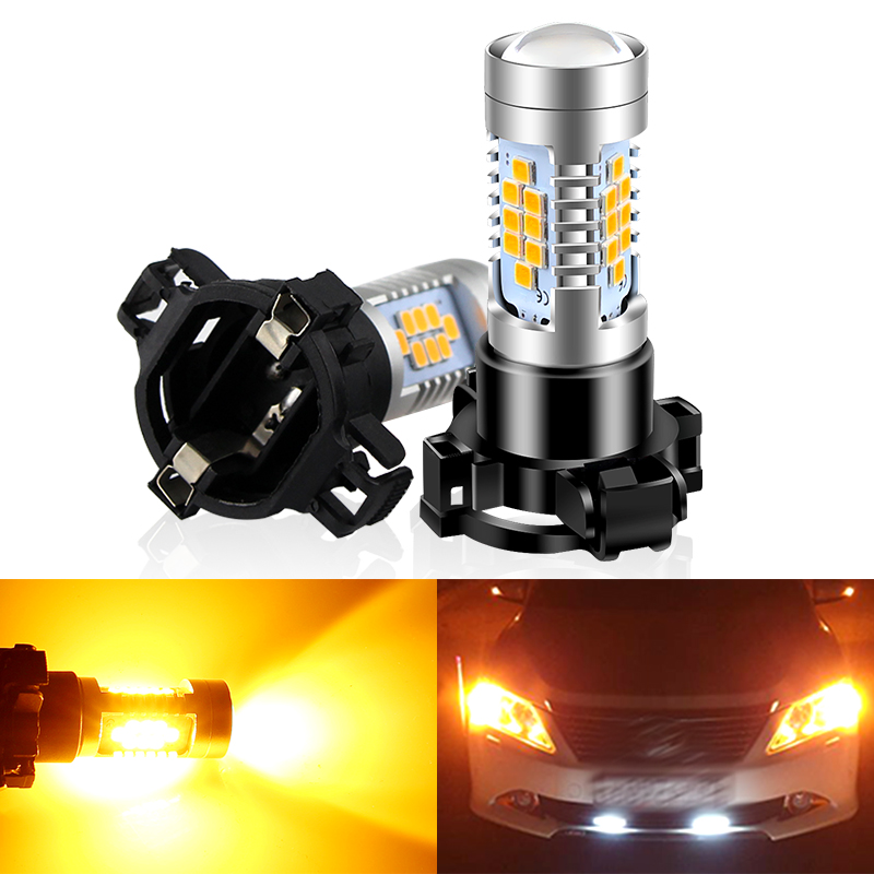 2 個 PY24W 5200 12190NA 12V 車 LED ターンシグナルライトエラーフリー 6000K デイタイムランニングライト自動ヘッドライト電球アクセサリー