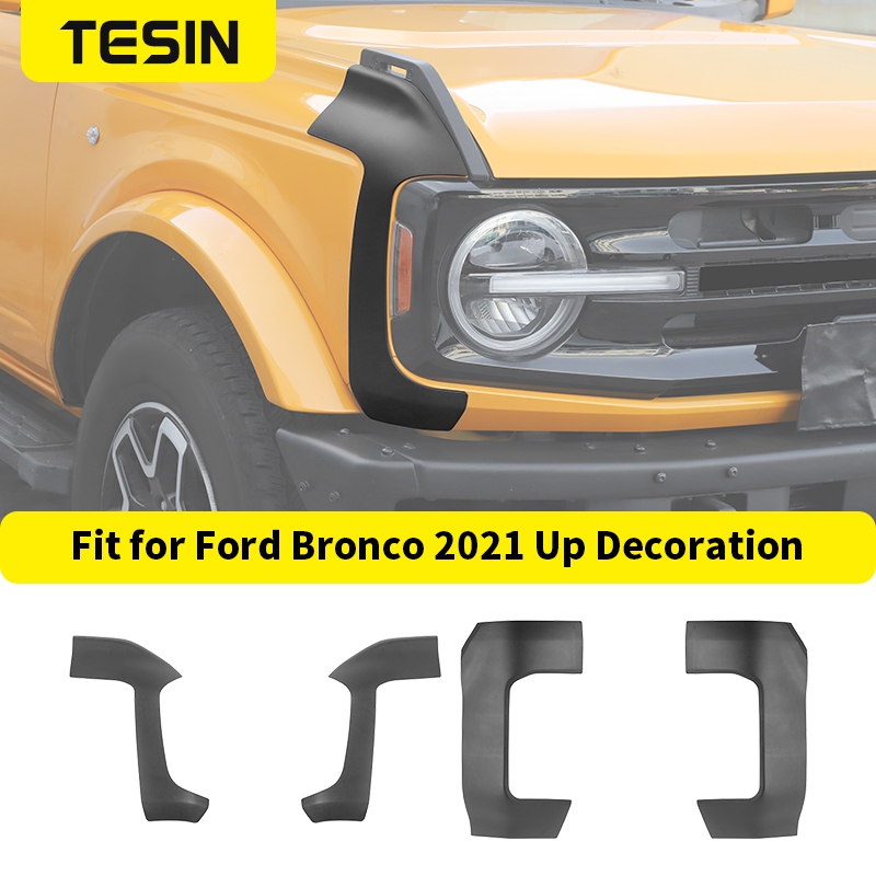 TESIN 車のフロントリアフェンダーコーナーカバー装飾フォードブロンコ 2021 2022 2023 2024 2025 2026 自動車外装アクセサリー