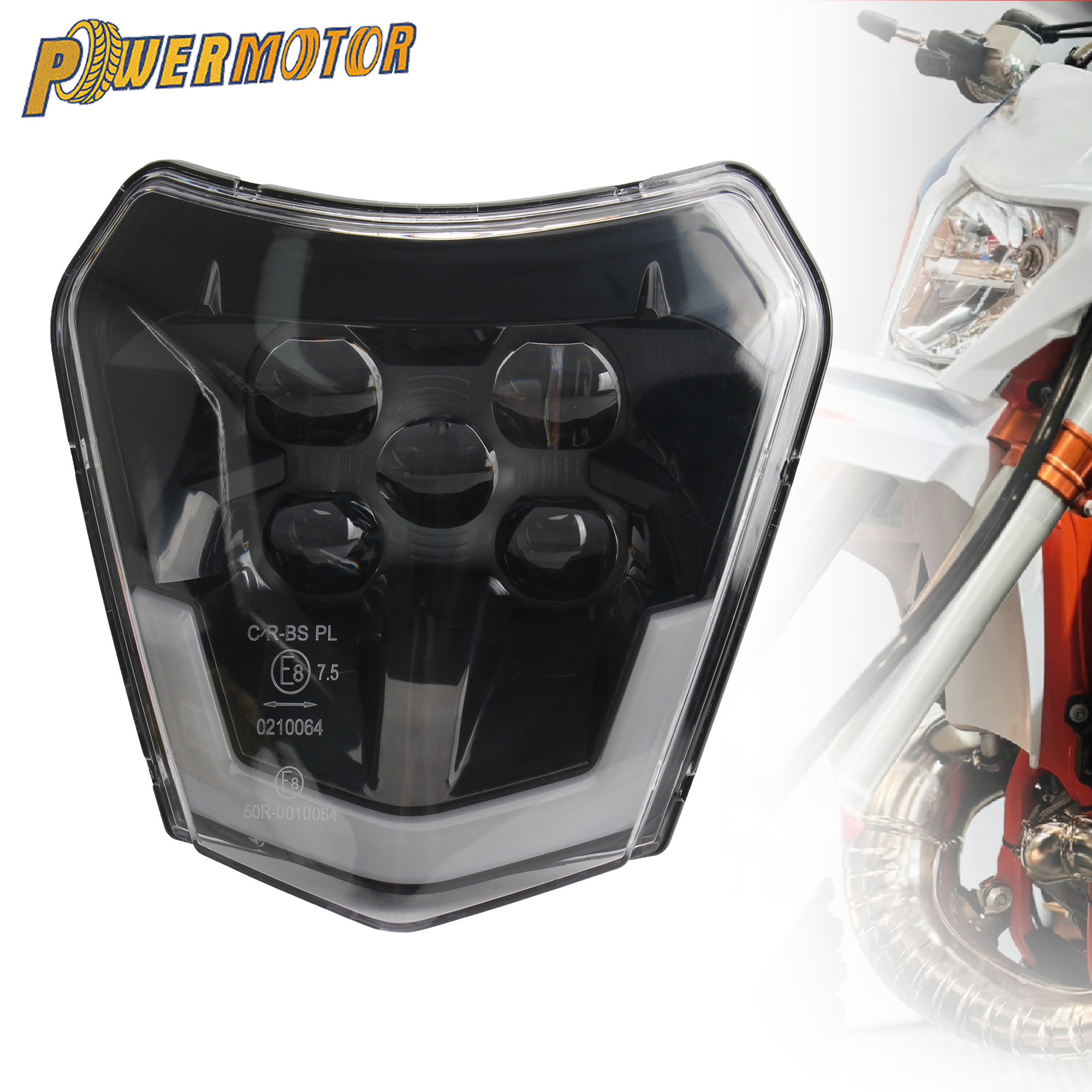 KTM オートバイ LED ヘッドライトプレートアクセサリー EXC EXCF SX SXF XC XCF XCW 125 150 250 350 450 530 2018-2023 モトクロス