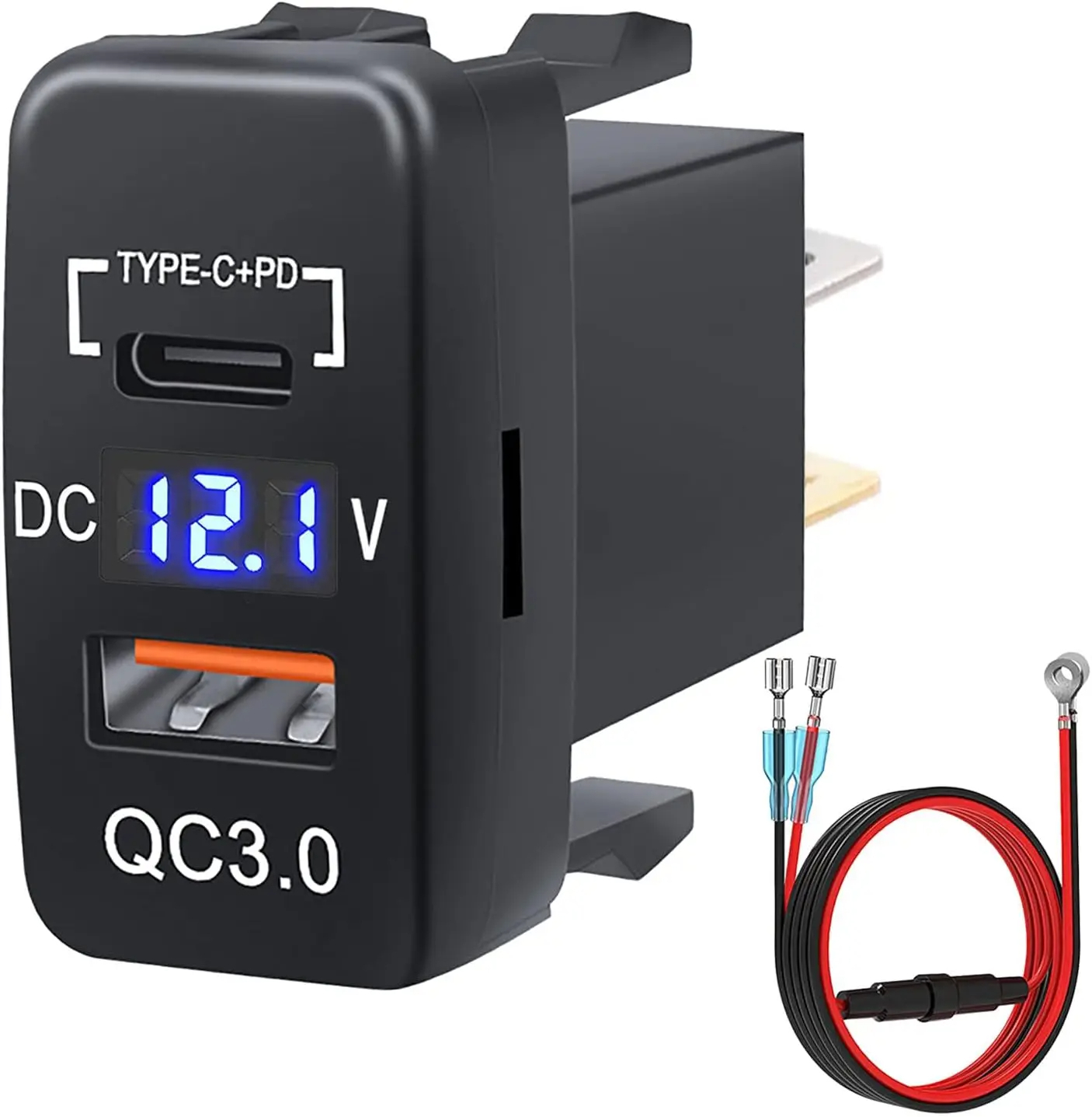 USB カーチャージャー ソケット クイック チャージ 3.0