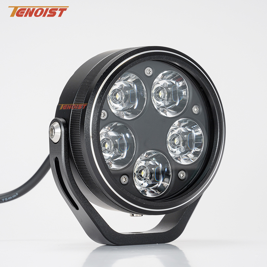 超高輝度 3.8 インチ 5 ビーム CNC ホワイトイエロースポット LED 作業運転ヘッドフォグライトトラック車 SUV オフロード ATV UTV バス 10-80V