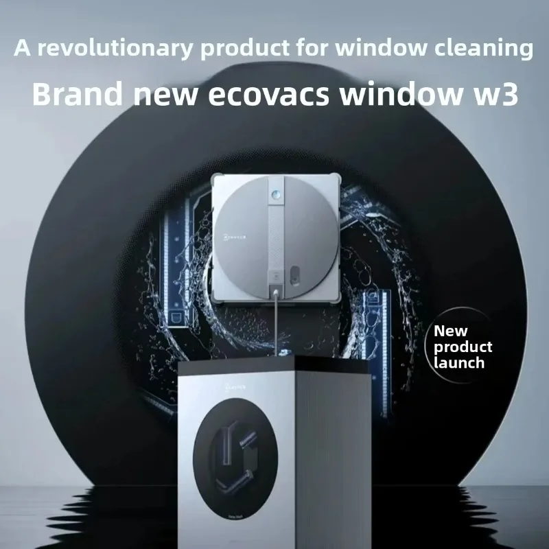 ECOVACS Winbot W3 窓掃除ロボット オールインワン ベース (自動モップ洗浄機能付き) |強力スピン洗浄
