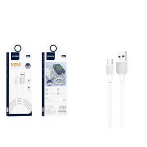 100W スマートフォン用充電ケーブル、Android および Type-C 端子に対応、急速充電 2.2m、型番 M66