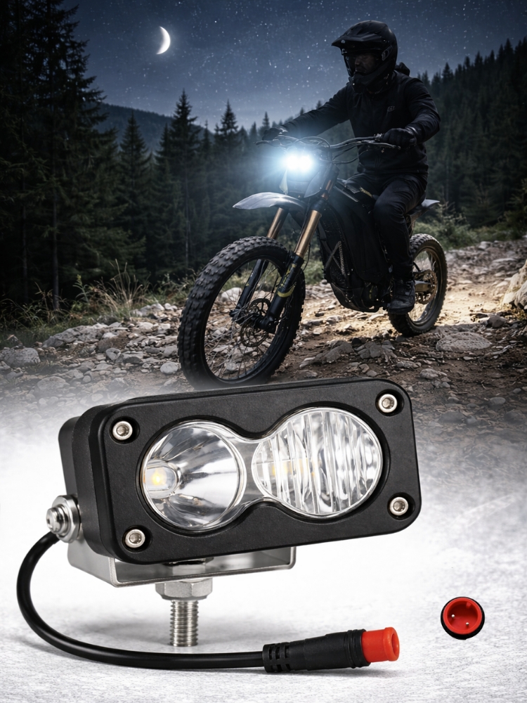 E-バイク高出力白色 LED ヘッドライト Rad Power Vamoose マンモスバイク 60V 2 ピンスポットフラッドポッドコンボキットダートバイクライトに適合