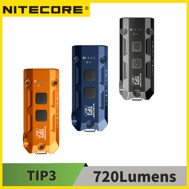 NITECORE TIP3 キーホルダーライト 720 ルーメン マルチ色温度 USB-C 充電式 EDC 懐中電灯