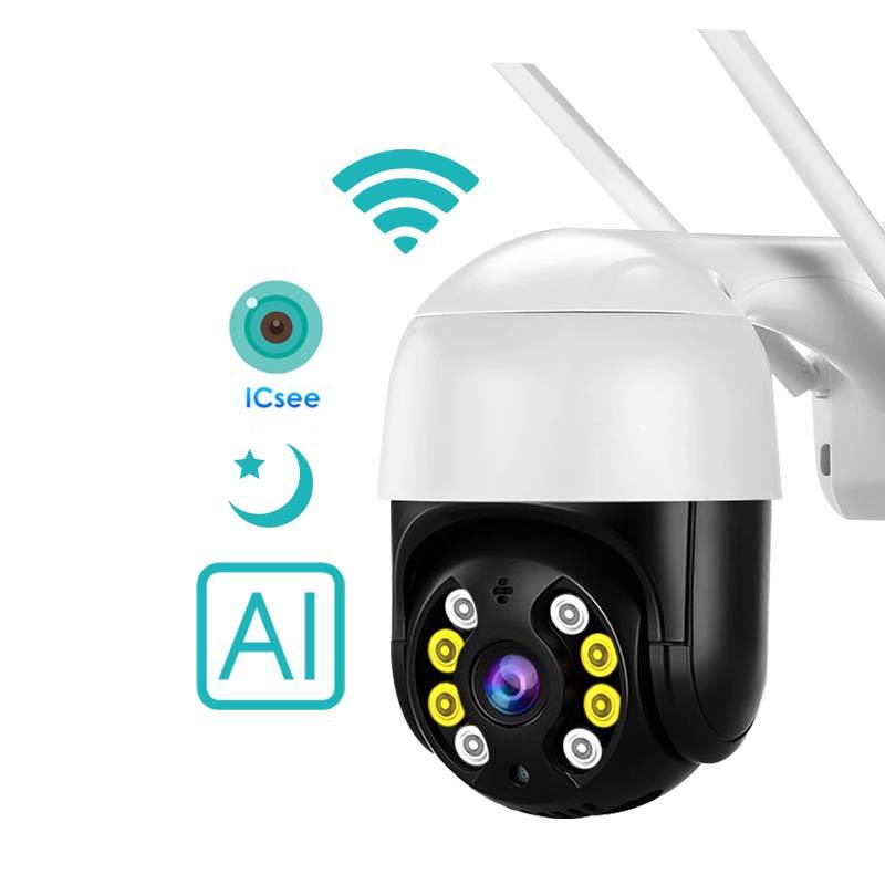 4K 8MP CCTV IPカメラ スマートWiFi PTZカメラ 5倍デジタルズーム AI人物検知 ONVIF ワイヤレスホームセキュリティ保護 iCsee