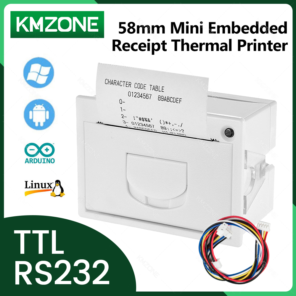 GOOJPRT QR204 58 ミリメートルミニ埋め込みレシート熱紙幣内蔵プリンタ TTL RS232 USB インターフェイス高速印刷 50-85 ミリメートル/秒