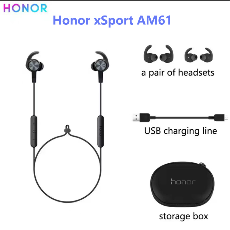 新しい Honor XSport AM61 イヤホン Bluetooth ワイヤレス接続マイク付きヘッドセットインイヤースタイル充電簡単ヘッドセット Android iOS 用