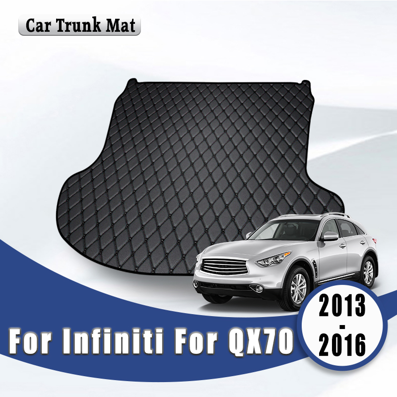 車のトランクマットインフィニティ QX70 2013 2014 2015 2016 自動車貨物ライナーカーペットインテリアアクセサリー製品敷物カバー