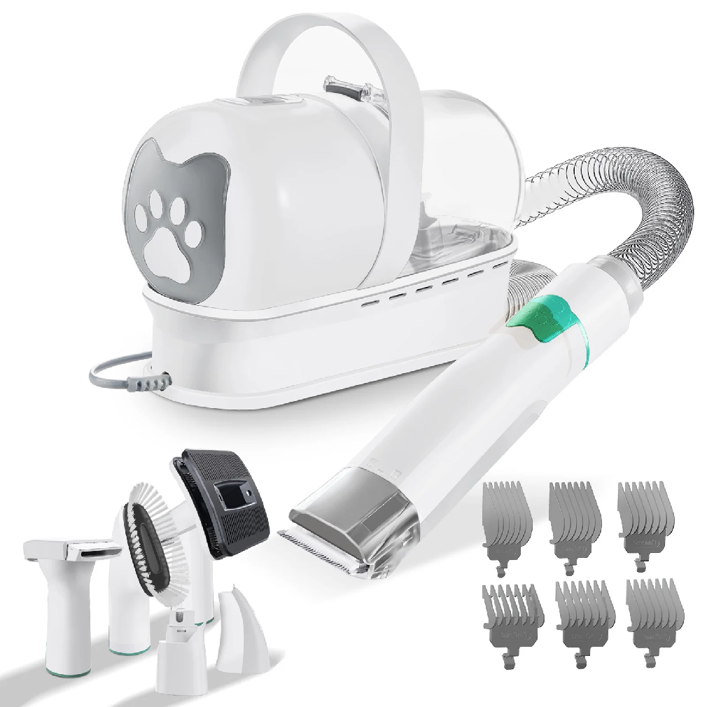 400W 7In1 ペット掃除機犬ヘアドライヤーグルーミングセットペットの毛収集カップと脱毛ツール付きペットの毛掃除機