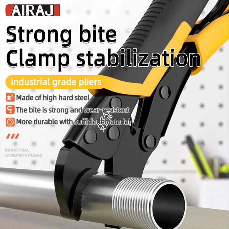AIRAJ ロックプライヤー 7/10 インチ多機能プライヤークランプマルチツールユニバーサル圧着ツール Toughbuilt ハンドツール DIY ツール