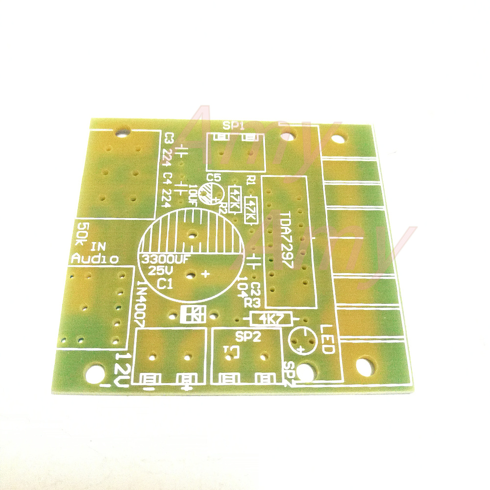 10 ピース/ロット TDA7297 アンプボードデュアルチャネルノイズアンプモジュールアンプボード PCB ボードスペースボード