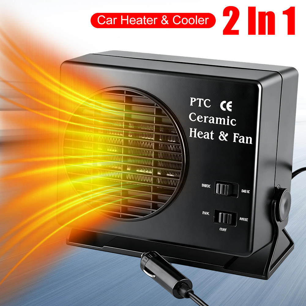 2 1 カーヒーター冷却加熱 150/300 ワット 12V オートヒータークーラー高速加熱運転キャンプ旅行ポータブルカーヒーター