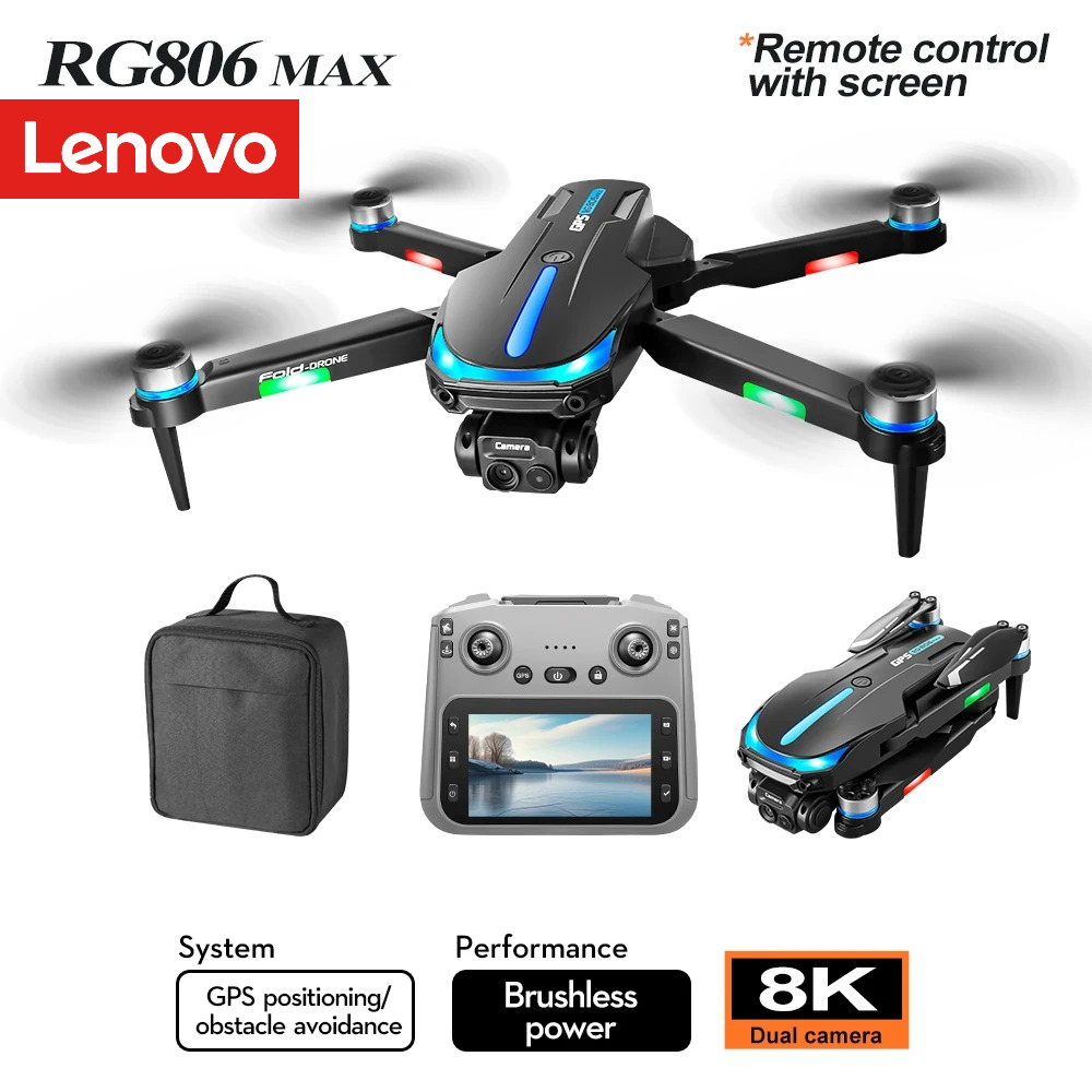 レノボ RG806 MAX ドローン GPS 5G WIFI FPV 8K HD プロフェッショナルカメラ UAV 障害物回避ブラシレス折りたたみ Quadcopter ドローンおもちゃ