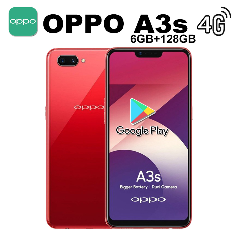 OPPO A3s スマートフォンは顔認識/ウェットハンドタッチをサポート、6GB 128GB/4230mAh/背面 1300 万 200 万デュアルカメラ