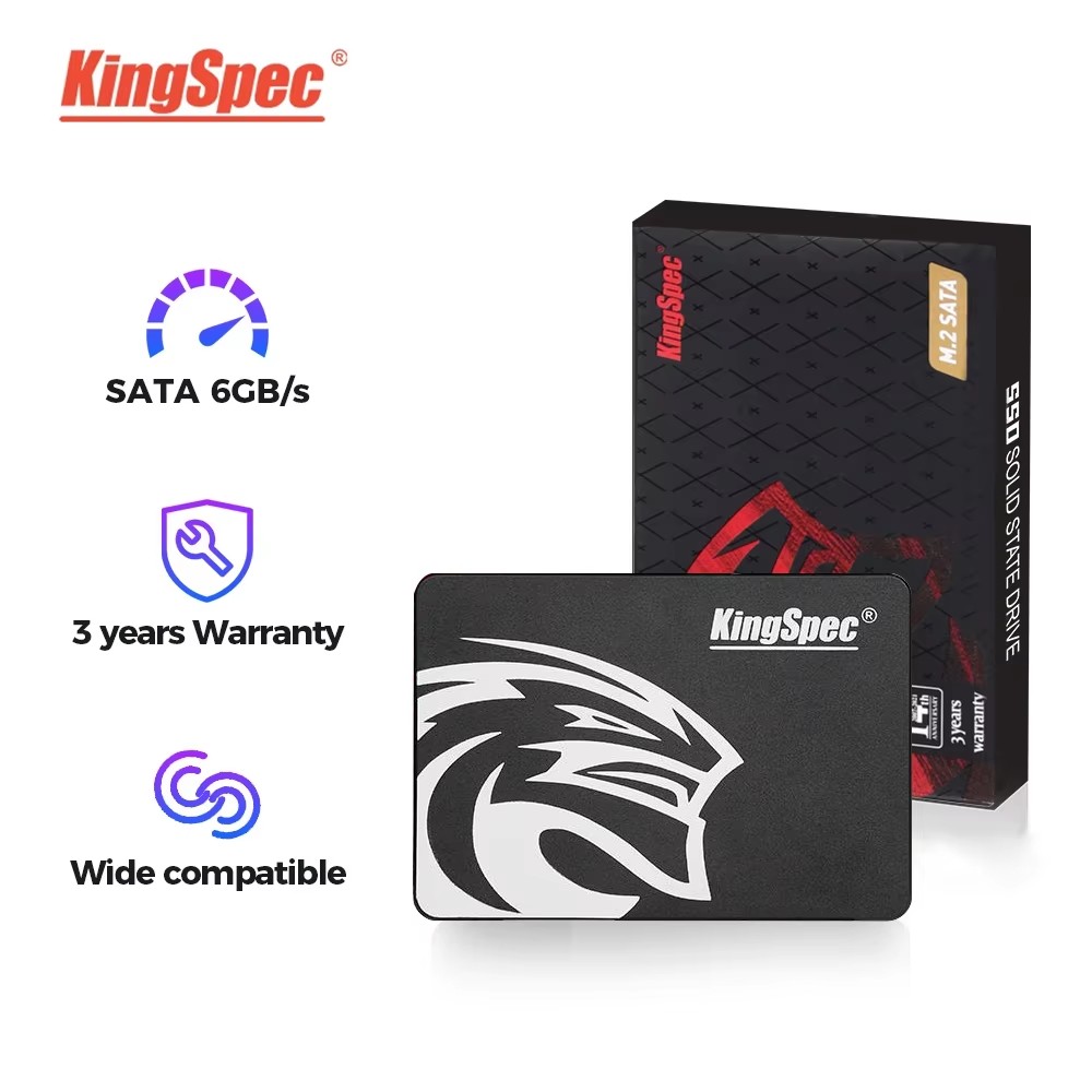 KingSpec 高品質 2.5 "SATA3 SSD 128GB 256GB 512GB 1TB 内部ソリッドステートドライバー PC ラップトップデスクトップ用