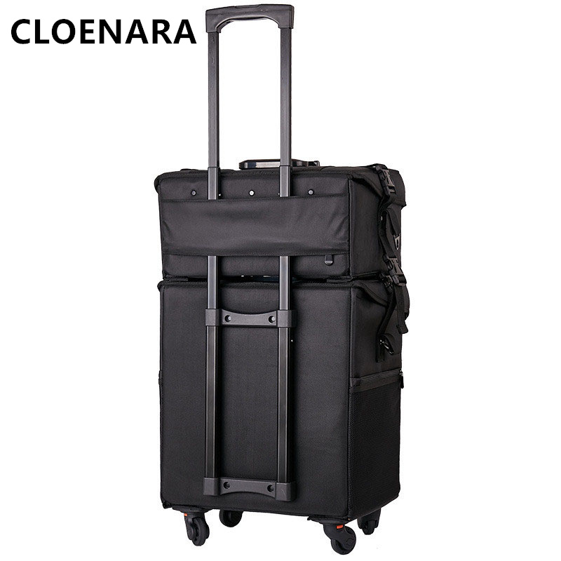 COLENARA 新しいスーツケースレディーストロリーバッグ大容量ネイリストプロフェッショナル美容ツールボックスローリング荷物