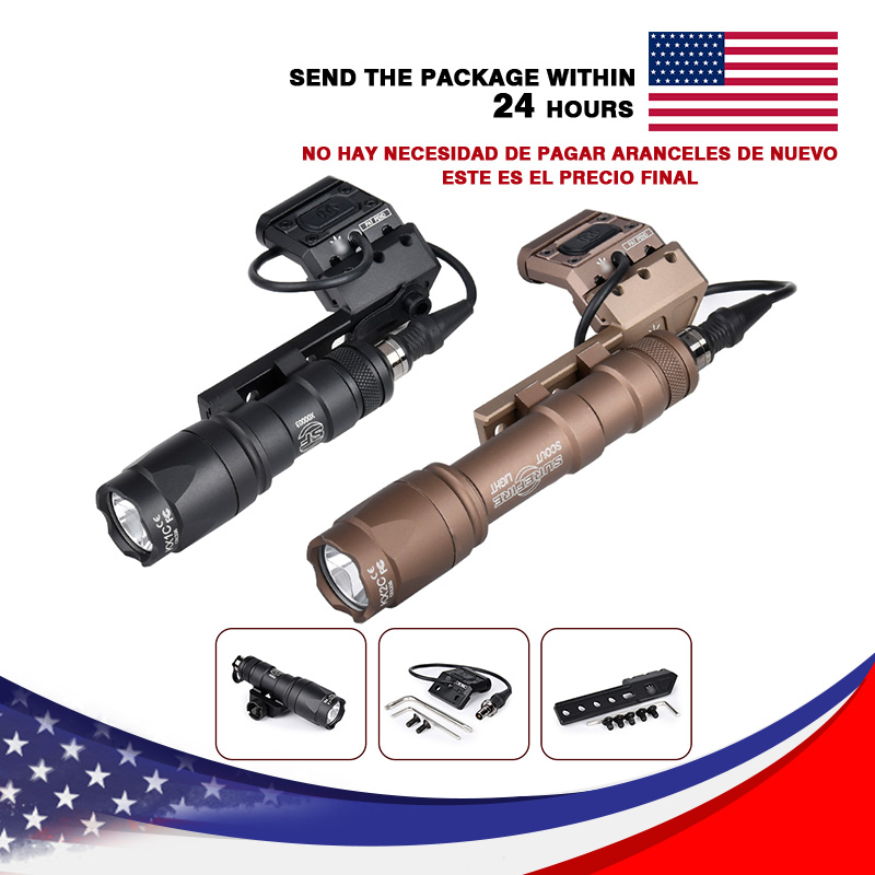 WADSN エアガン Surefir M600C M600 M300 戦術スカウトライト AR15 ライフル武器懐中電灯 LED 狩猟スポットライト SF M300A 銃ランプ