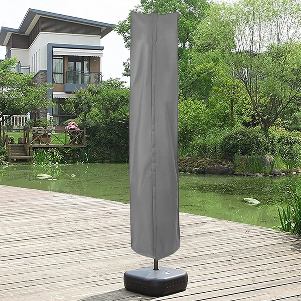 Umbrella Cover for Cantilever Umbrella Types 600D Fabric Rain and UV Resistant Cover for Residential Outdoor Use