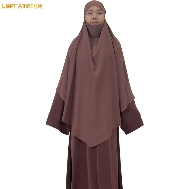 Khimar イスラム教徒オーバーヘッドイードラマダン祈り衣服女性ロングスカーフヒジャーブイスラム服 Niqab Nikab ブルカアラブローブアバヤドレス