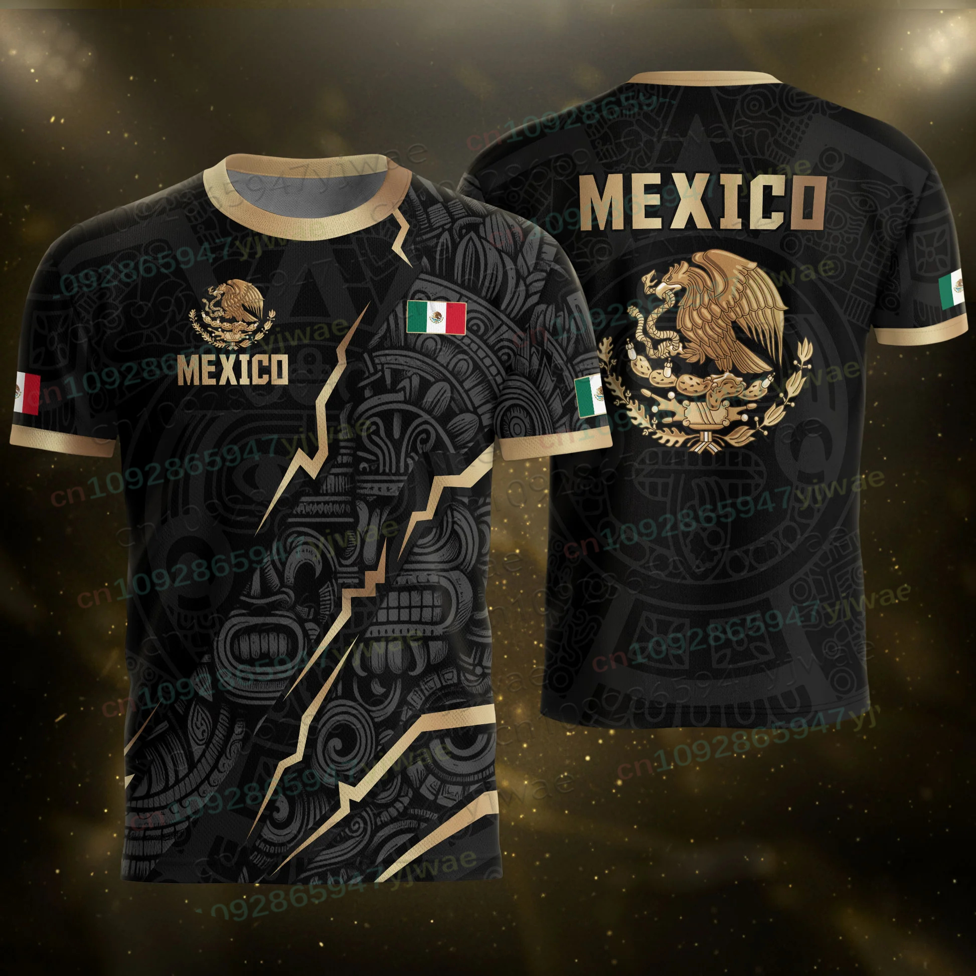 メキシコ特別ユースサッカージャージメンズレディースカジュアルスポーツ通気性トップ競争トレーニング T シャツ夏のビーチ服
