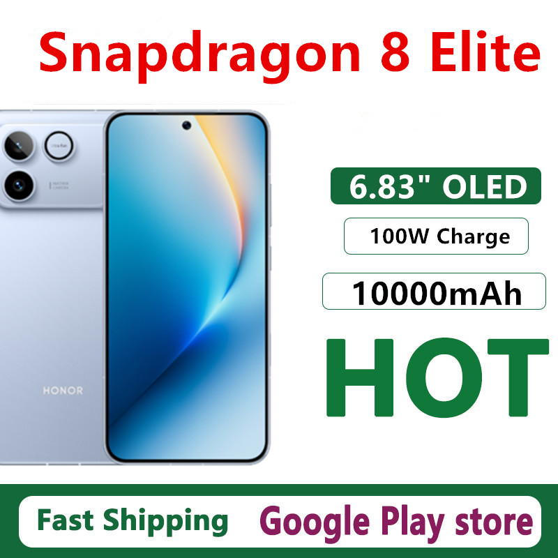 オリジナル名誉勝利 RT 携帯電話 Snapdragon 8 エリート 6.83 "OLED 185HZ 50.0MP カメラ 100 ワット充電 10000mAh IP69 防水 OTA