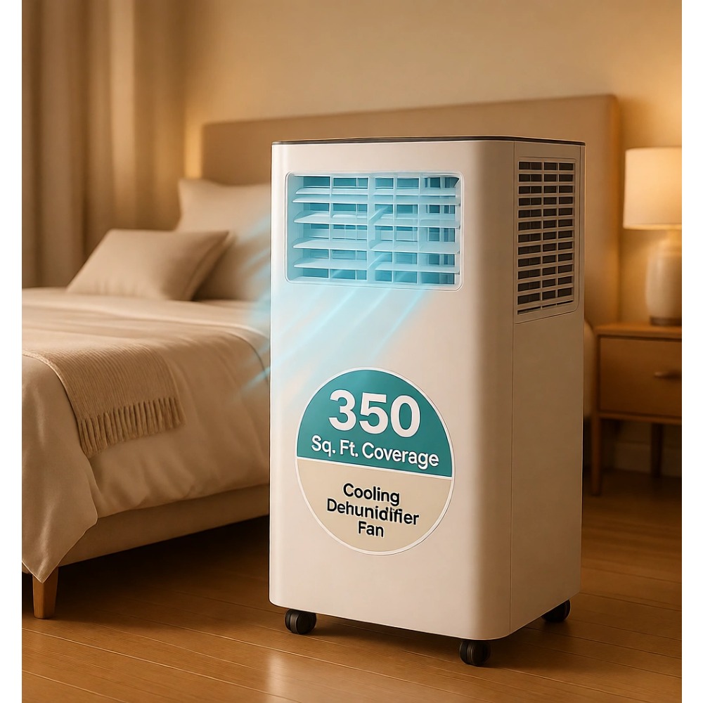 8000 BTU WiFi ポータブル エアコン、3-in-1 冷却、ファン