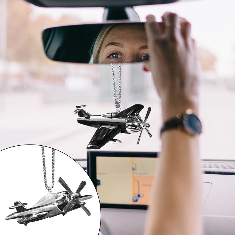 車の装飾ペンダント太陽光発電飛行機車のインテリア装飾回転ヘリコプターモデルカーアクセサリー車のバックミラー