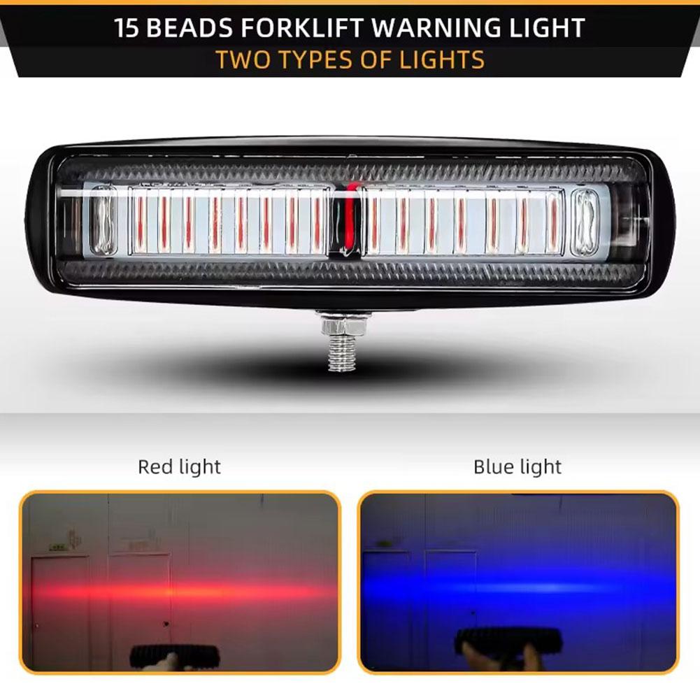 15 ビーズフォークリフト警告灯 30 ワット LED 安全ライトレッド/ブルーゾーンライト DC12-80V フォークリフトトラック倉庫安全用