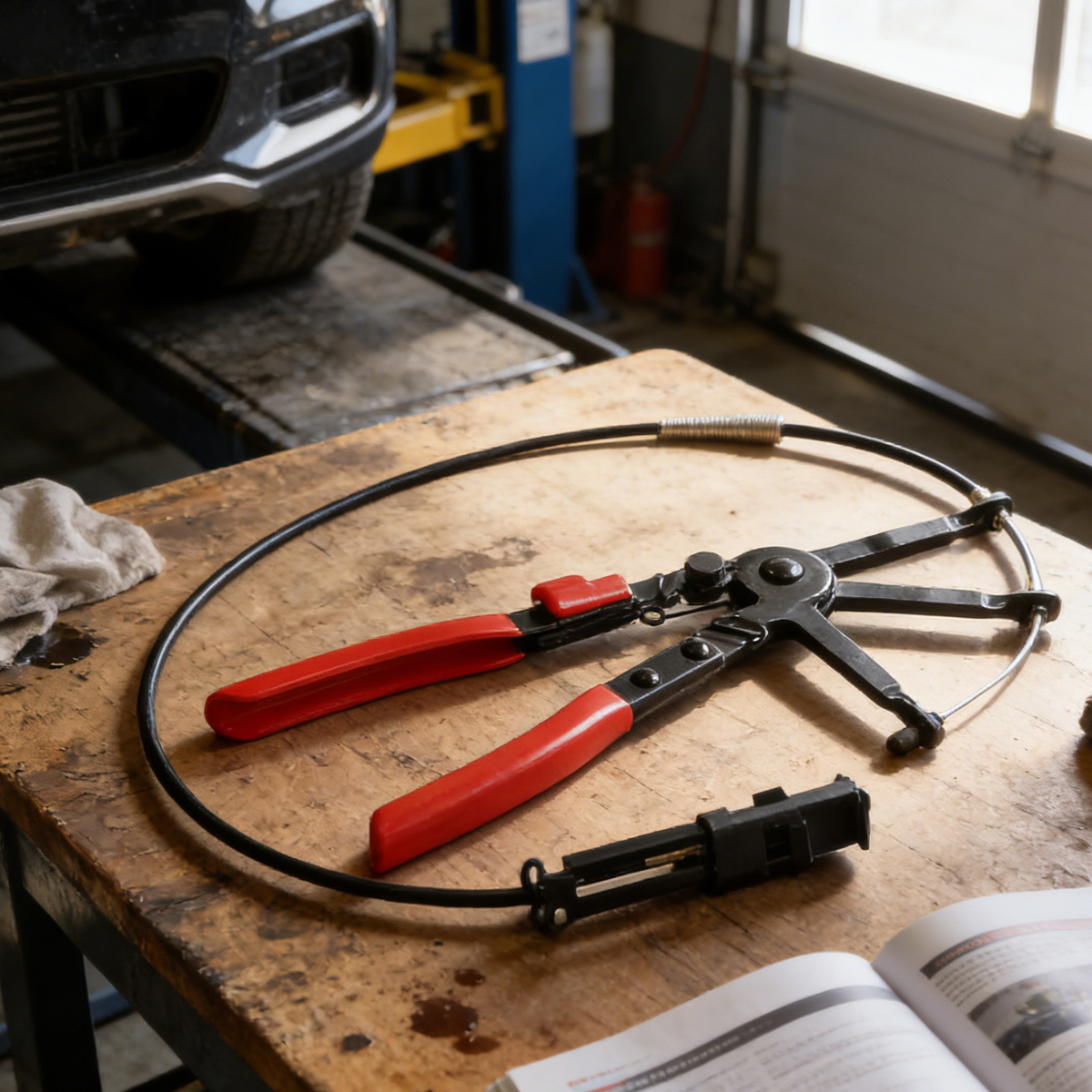 クランププライヤー ストレートホースバンドル取り外し 自動車用機械工具 車の分解ツール ガレージ 特別な自動車メンテナンス