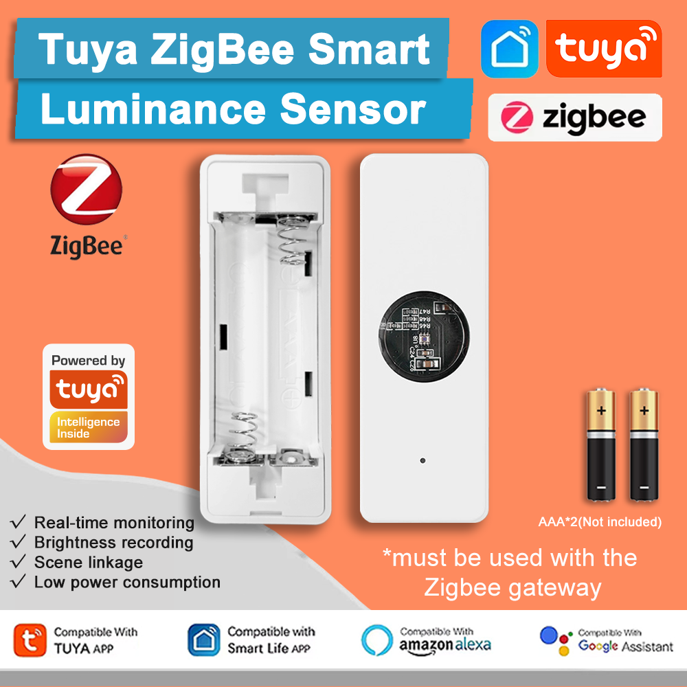 Tuya ZigBee 光センサー輝度明るさ検出器スマートホーム照度センサーはスマートライフで動作します