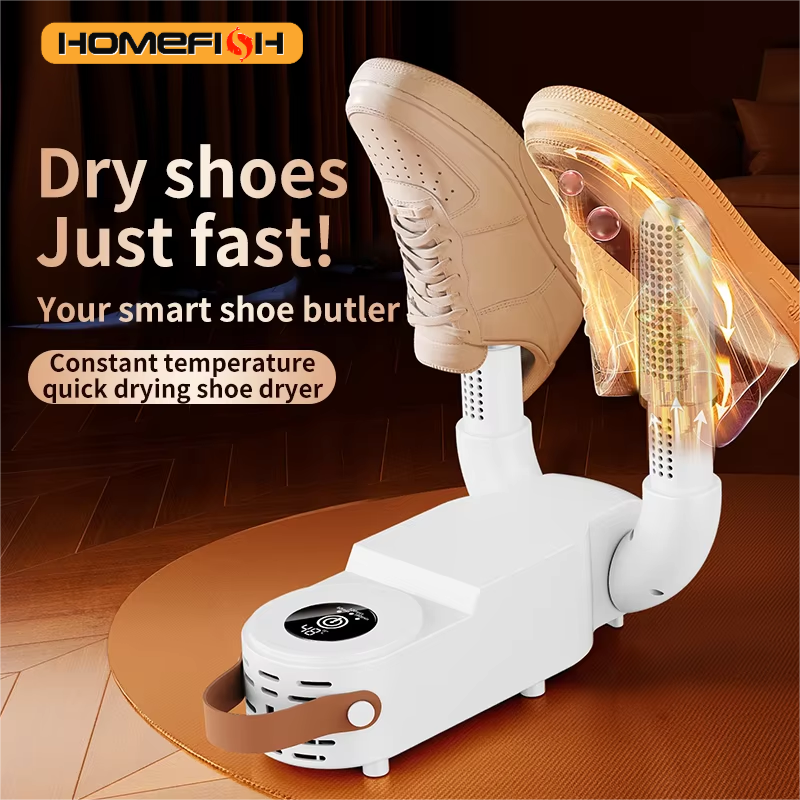HOMEFISH インテリジェント靴乾燥機 速乾性 消臭滅菌 調節可能なタイマー 家庭用シューズウォーマーとヒーター