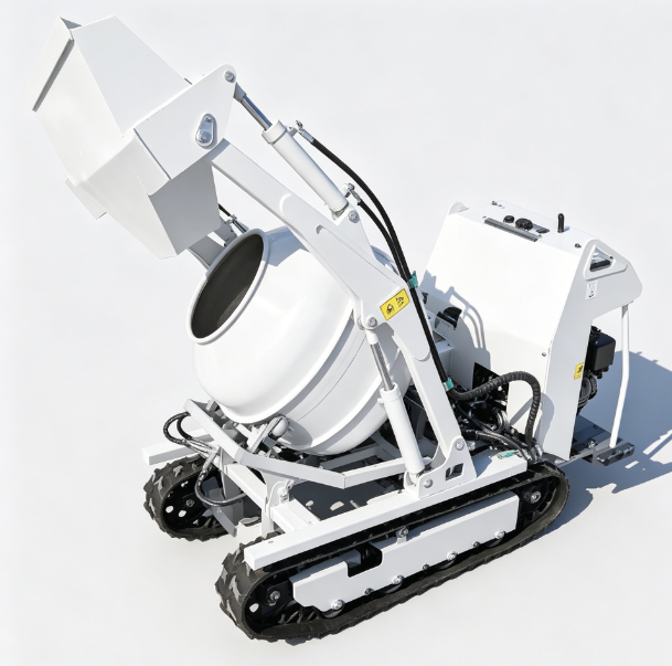 EPA CE Certified Efficient Self-Loading Concrete Tracked Mixer Small Earth-Moving Machinery