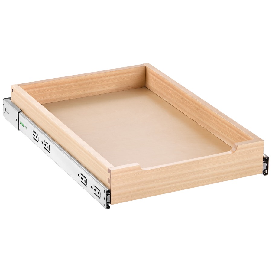 14"W x 21"D Pull Out Cabinet Organizer Wood Expandable Slide out Drawers Storage Rack Gentle Shutting Slide-out Tray Ideal for
