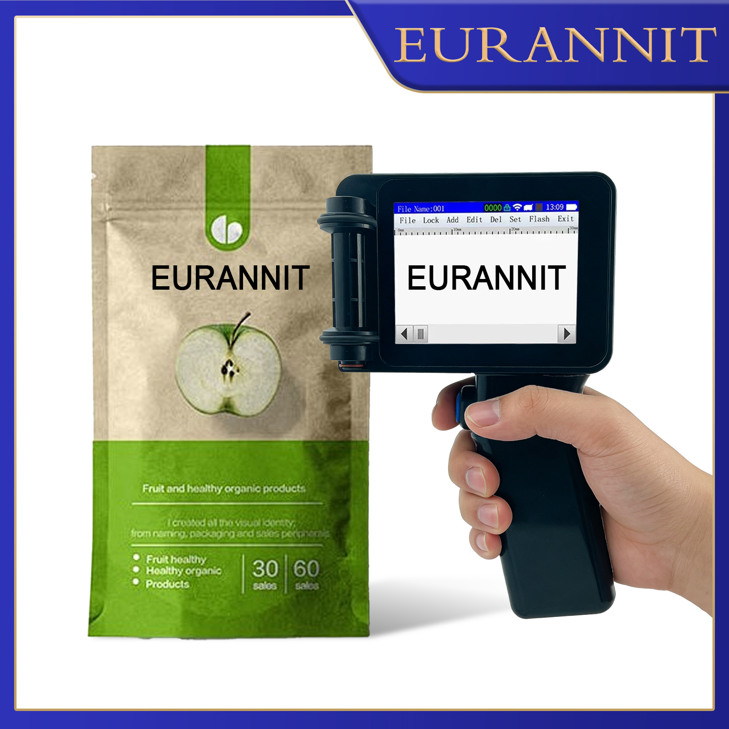 EURANNIT E14 12.7 ミリメートル/25.4 ミリメートルミニハンドヘルドインクジェットプリンタポ​​ータブルプリンタ可変バーコード QR コードカウンターコーディングマシン