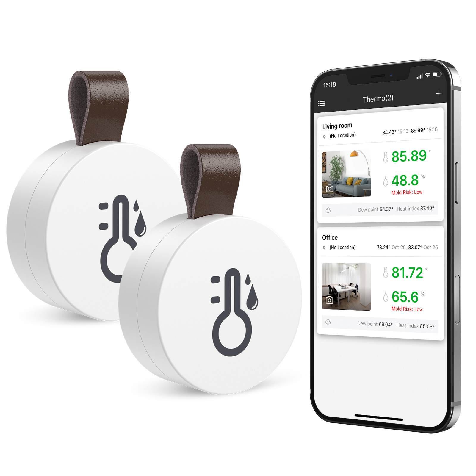 ORIA 温度計湿度計ワイヤレス Bluetooth 屋外温度計スマートホーム温度と湿度センサー