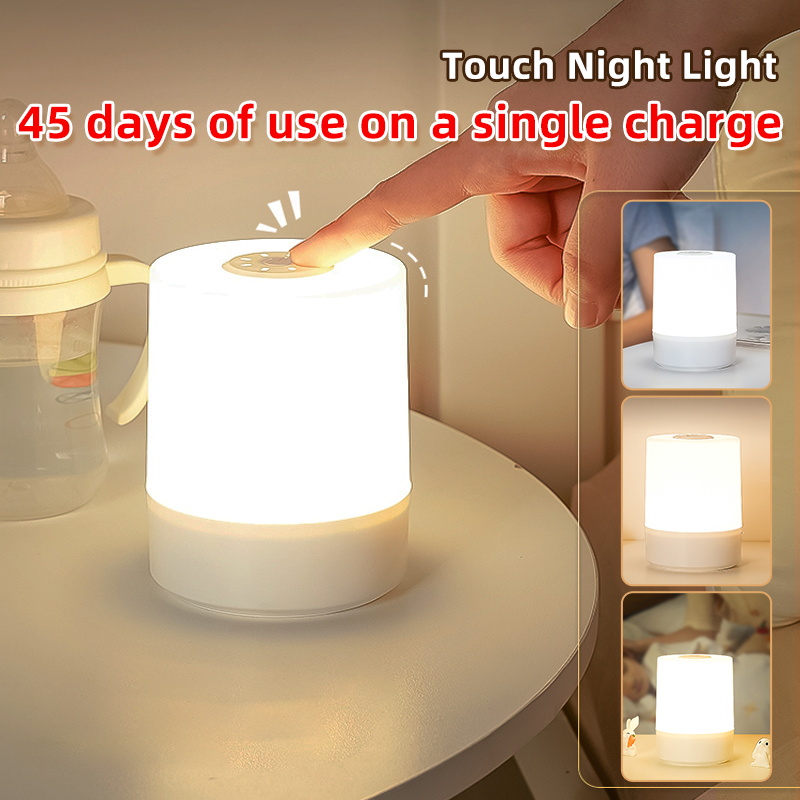 タッチナイトランプ USB LED ランプスイッチ充電式 3 色ライトキッチン廊下クローゼット寝室ホームナイトライト