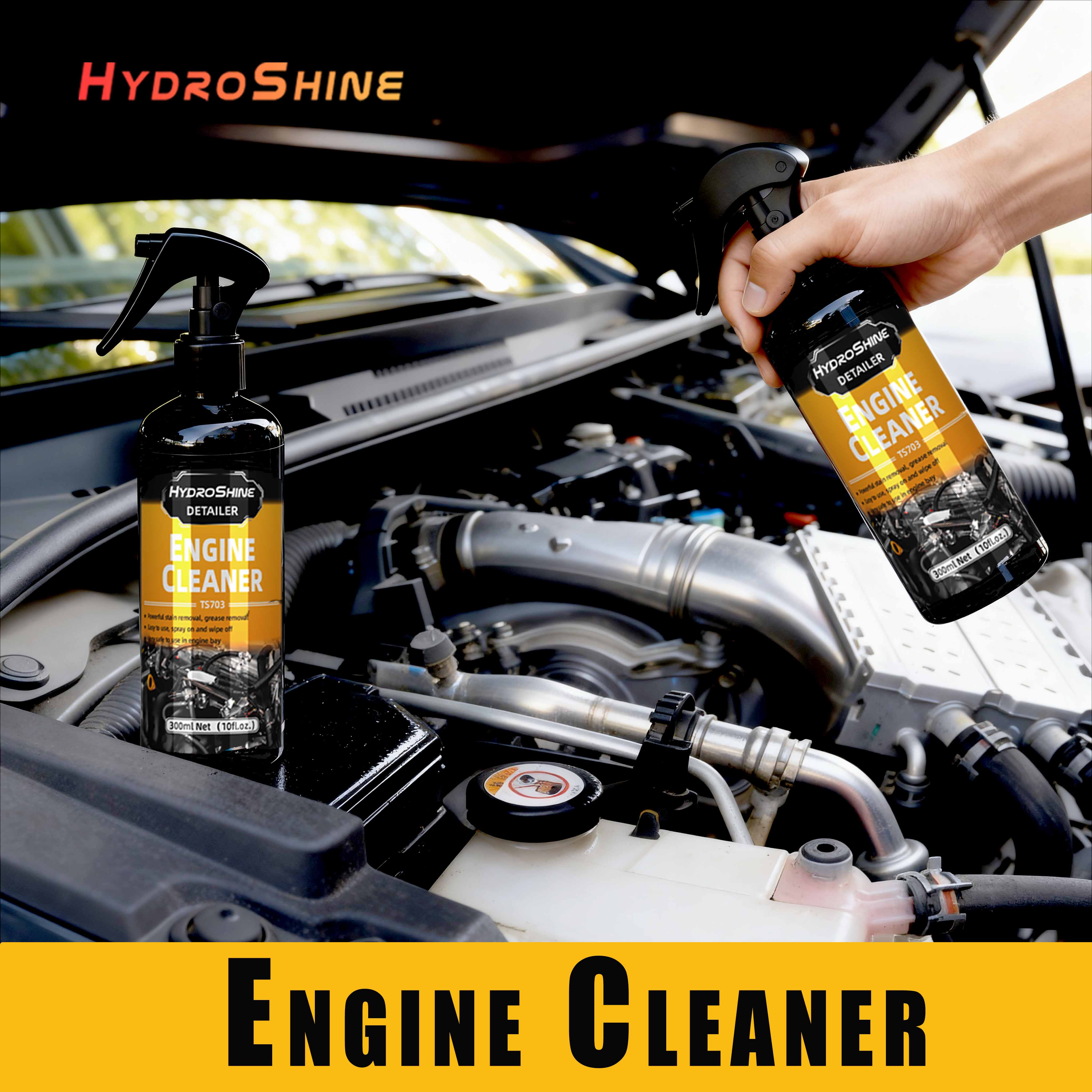 Hydroshin エンジンベイクリーナーケア重油ダストクリーンスプレー車のエンジン用強力な除染コンパートメントクリーニングツール