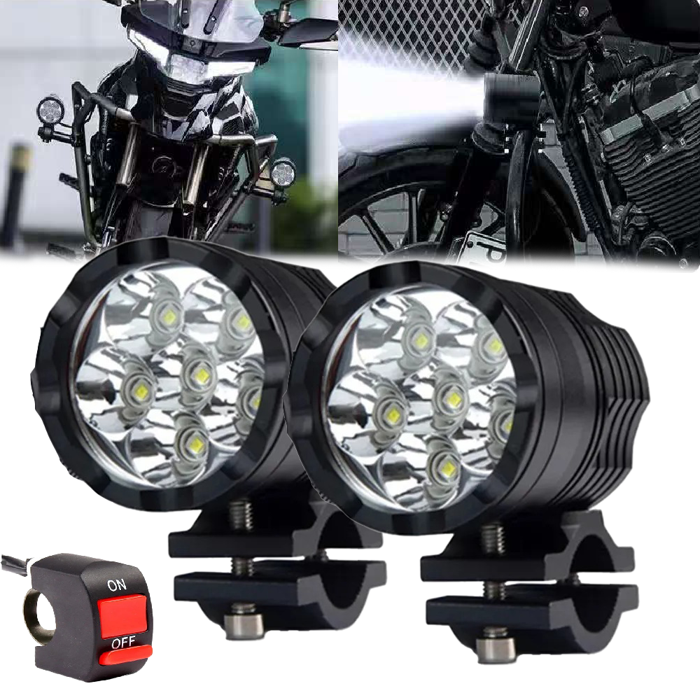 追加 LED 6000K スポットライト 140 ワット LED フォグランプオートバイ用新しい 6 ビーズヘッドライト BMW R1200GS ADV F800GS アクセサリー