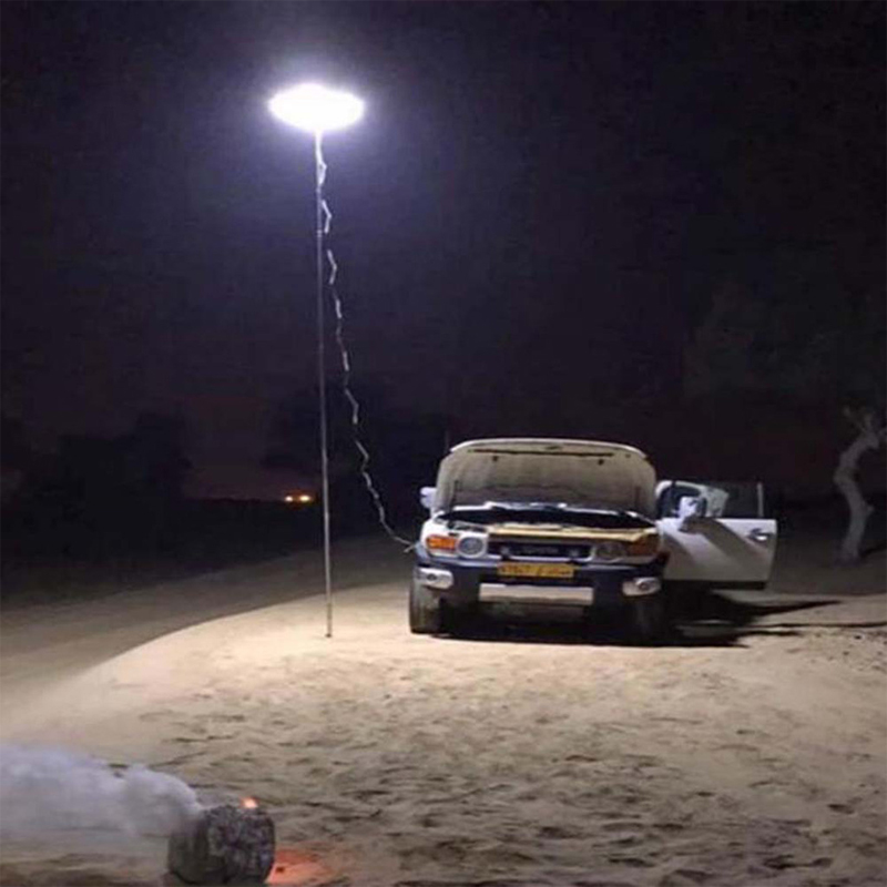 12V 伸縮式 LED 釣竿 アウトドア ランタン キャンプ ランプ ライト ホワイト IR リモコン付き