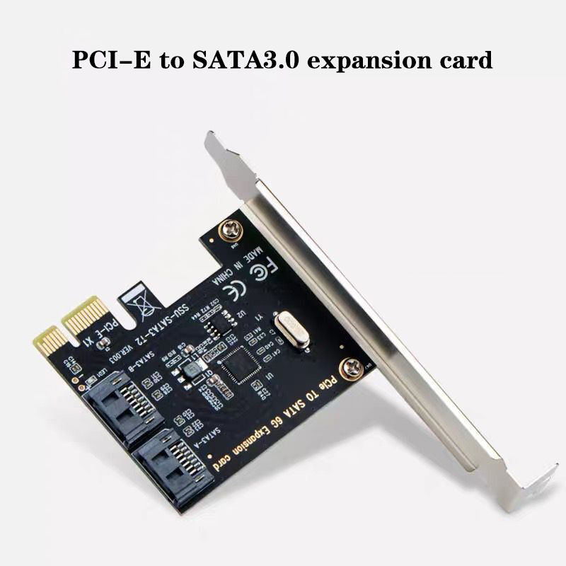 PCI-E SATA 1X 4X 8X 16X PCI-Eカード PCI Express - SATA 3.0 2ポート SATA III 6Gbps拡張アダプタボード（ASMedia 1061チップ搭載）