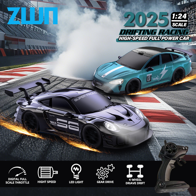 ZWN1/24 RC カー 2.4 グラム高速ドリフト 4WD リモートコントロールカー Led ライトラジコンレーシングモデル男の子のおもちゃ最高の Gif