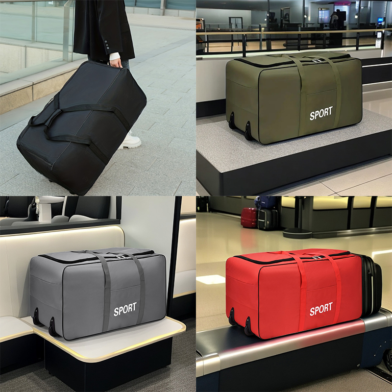 折りたたみホイールバッグ荷物収納バッグホイール付き大容量機内持ち込み手荷物キャリア拡張可能なトロリースーツケース