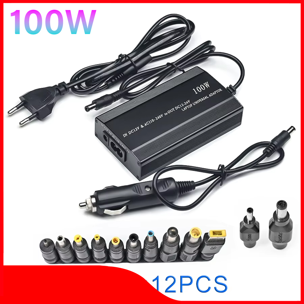 ユニバーサル 100 ワット AC DC 12V スイッチング調整可能な電源アダプタ充電器ノートブック変圧器 15V 16V 18V 19V 20V 24V アダプタ