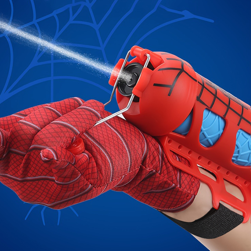 スパイダーリスト水鉄砲、スーパーヒーローコスプレランチャーブレスレットアクセサリー、長距離リストバンド手持ちジェット加圧水鉄砲
