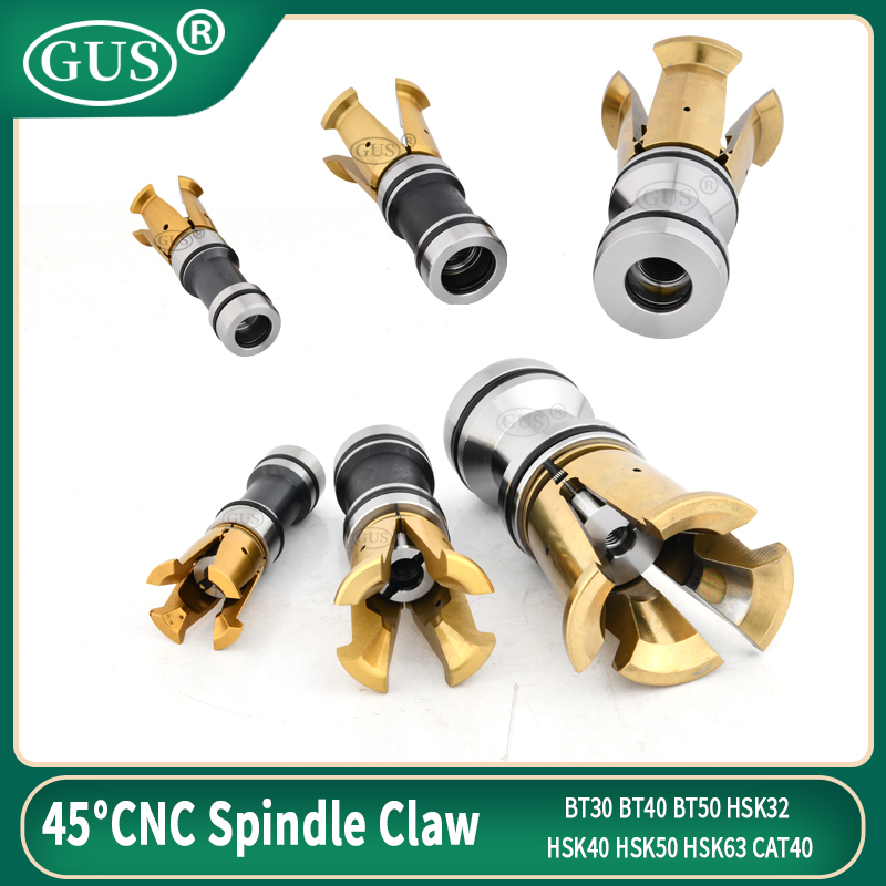 BT30 BT40 BT50 CNC スピンドル爪 45 ° 内外ネジ HSK32 HSK40 HSK50 HSK63 CAT40 4 花びらプル爪クランプツールフライス