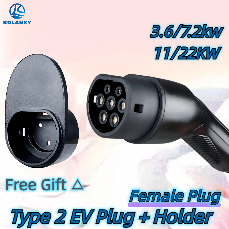 タイプ 2 EVSE メスガン EV 充電器プラグ IEC 62196 コンバータ 16A 32A 電気自動車車両充電ステーション用