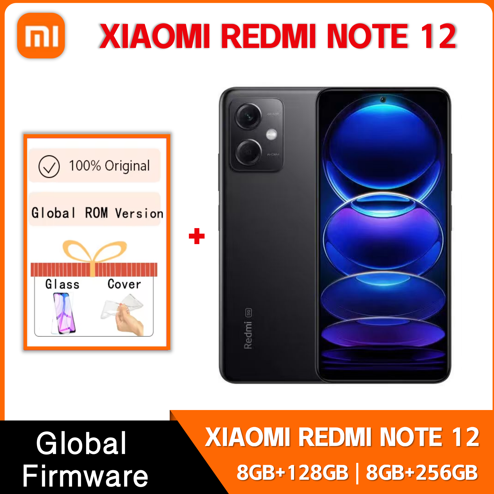5G スマートフォングローバル Rom Xiaomi Redmi Note 12 128GB/256GB 6.67 ''GOLED ディスプレイ 120Hz Snapdragon 4 Gen1 48MP デュアルカメラ 33W 使用