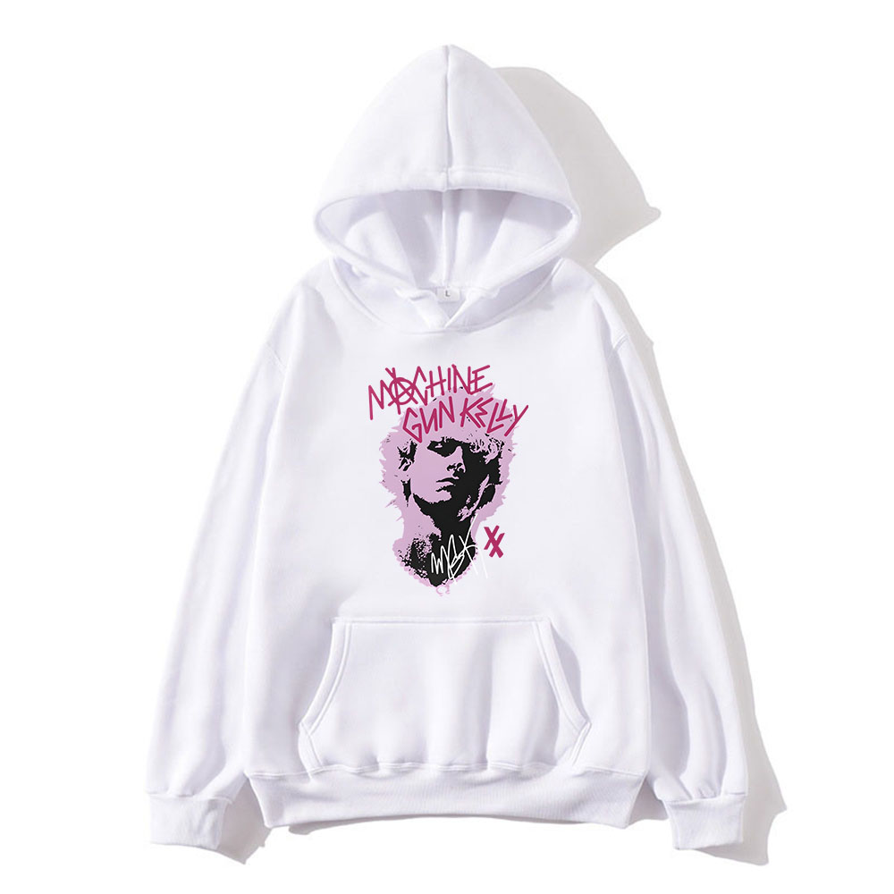 Mgk パーカー長袖 XX EST 死ぬまでラッパーマシンガンケリー印刷フード付きスウェットトレーナースタイルの服