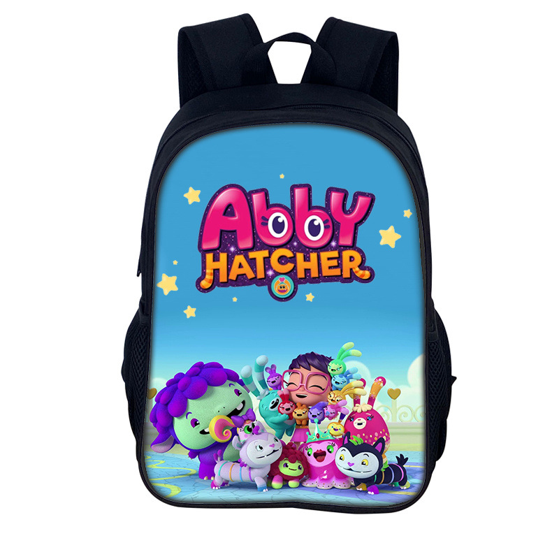 アビーハッチャーランドセルノートブックスクールバックパック 3D プリントオックスフォード防水男の子/女の子旅行学生バックパック